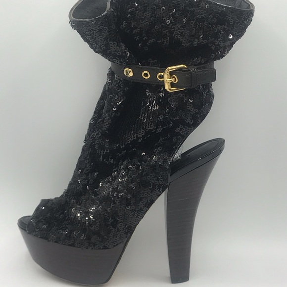 Louis Vuitton Runway Peep Toe Platform Ankle Boots - Picture 2 of 16